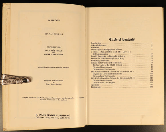 Uniforms, Organization & History Of Waffen SS 1982 1st Ed Military History Book