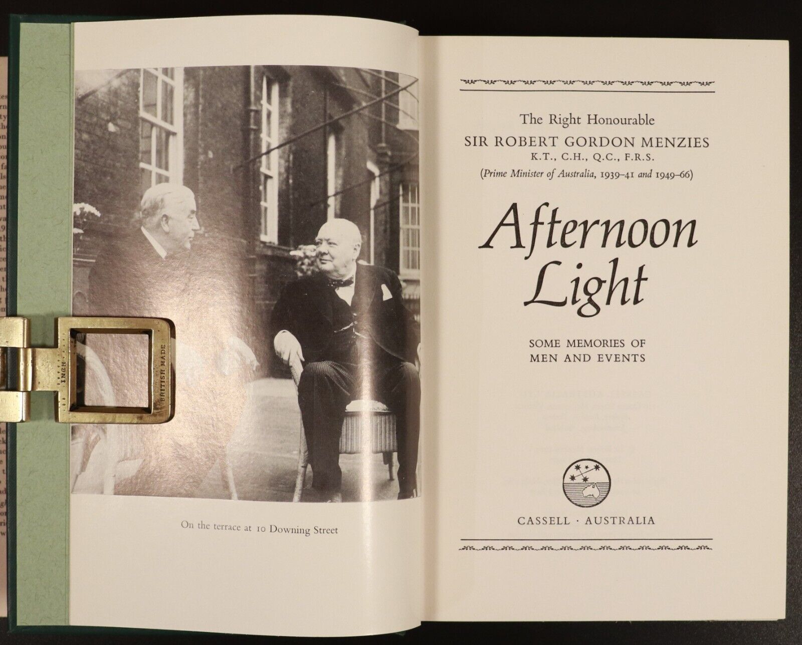 1967 Afternoon Light by Robert Gordon Menzies Australian History Book 1st Ed.