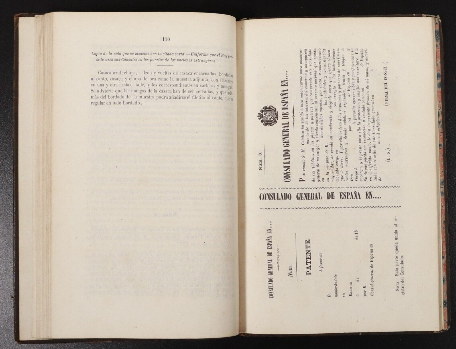 1858 Guía Práctica para los consulados de España Antiquarian History Book Spain