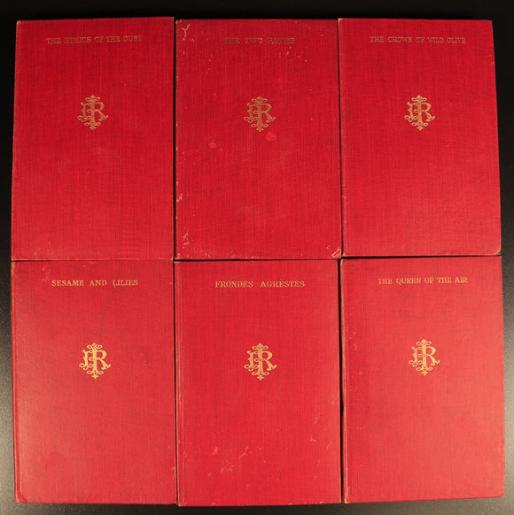 John Ruskin 6 Volume Antique Book Collection 1906 George Allen London Editions