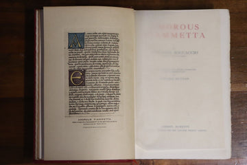 1926 Amorous Fiammetta by Giovanni Boccacci Antique Italian Fiction Book - 0