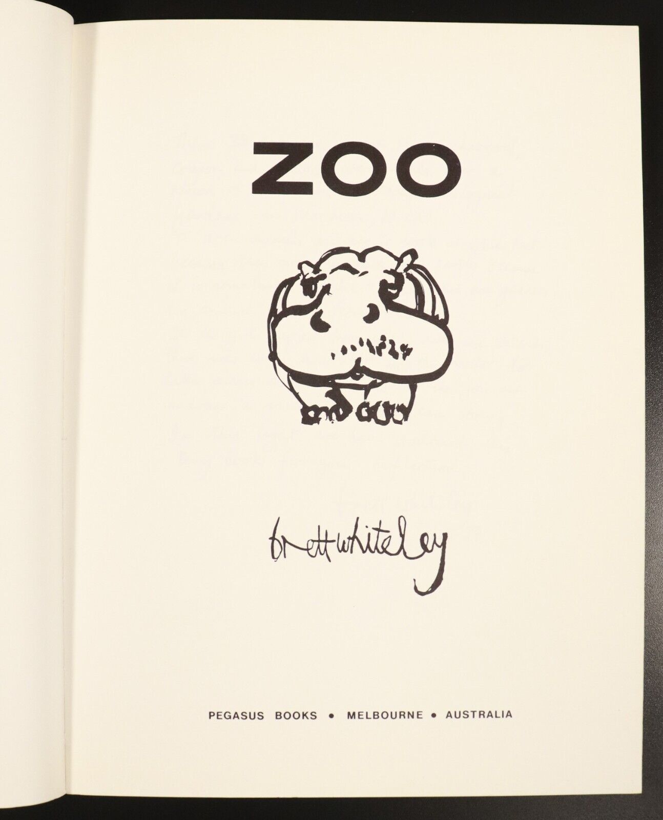 1979 Zoo by Brett Whiteley Australian Art Book Taronga Zoo Sketch Book