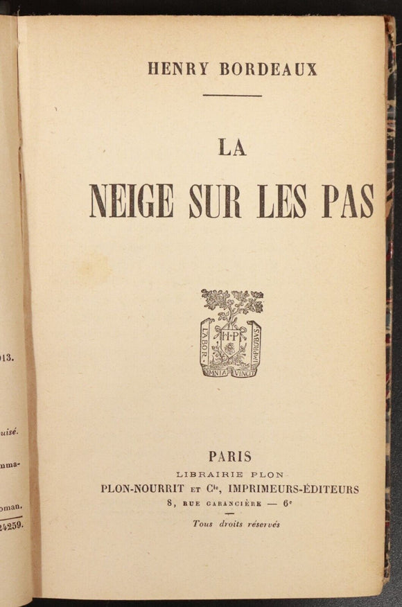 c1920 5vol Les Oeuvres d'Henry Bordeaux Antique French Fiction Books