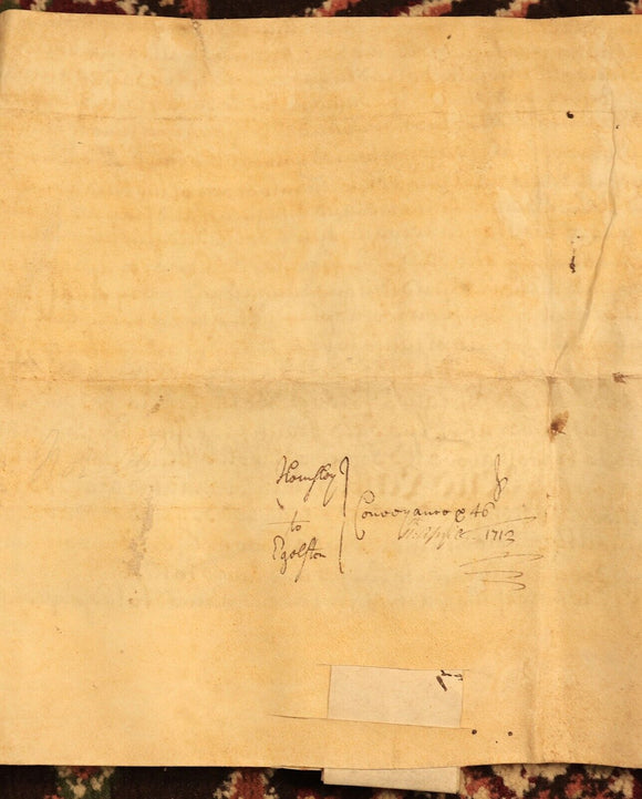 1712 Indenture Conveyance English Legal Document Manuscript Vellum Lease 11th