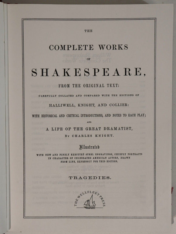 1987 3vol The Complete Works of Shakespeare Classic Literature Book Set