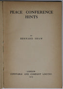 1919 Peace Conference Hints by Bernard Shaw 1st Ed. British Politics Book-2