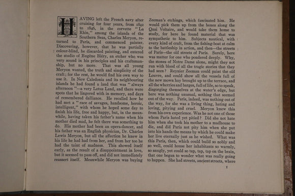 1927 Modern Masters Of Etching: Charles Meryon Antique Art History Book