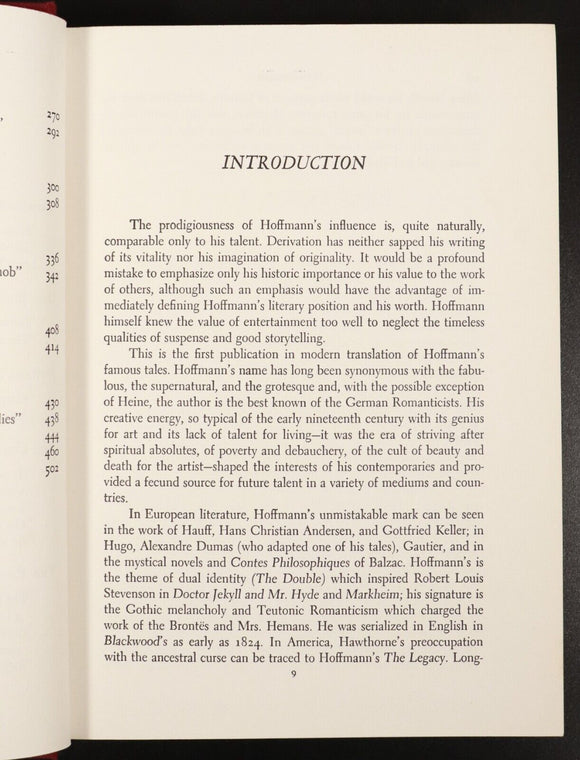 1946 Tales Of Hoffmann Antique German Romantic Literature Book Illustrated