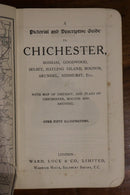 c1920 Guide To Chichester: Ward Lock & Co Antique Travel Guide Book w/Maps-3