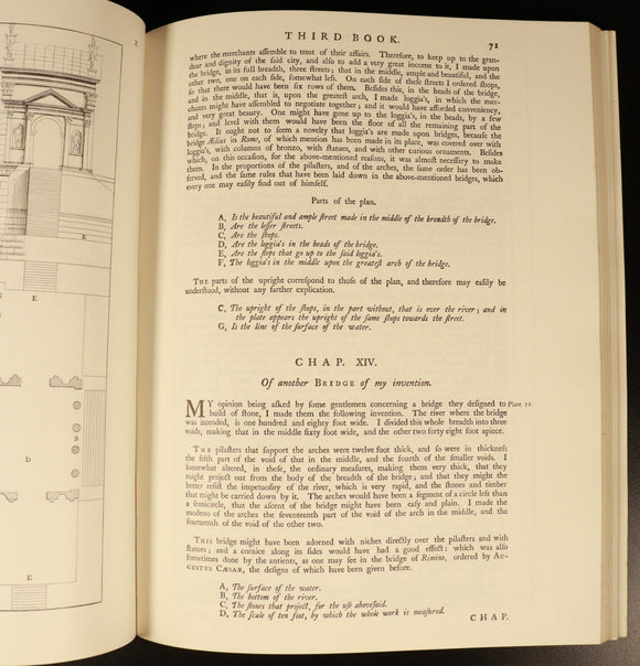 1965 Four Books Of Architecture by Andrea Palladio Reprint Book Of 1738 Original