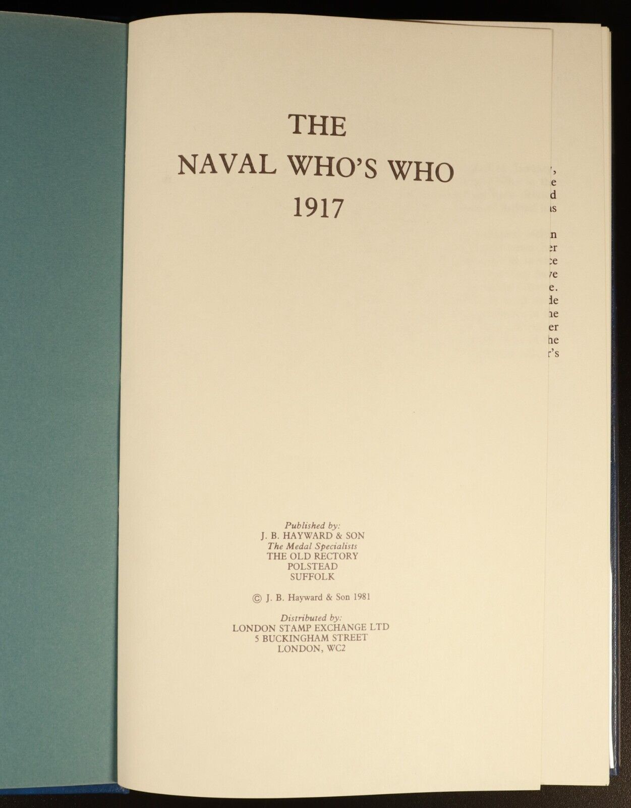 1981 The Naval Who's Who 1917 Military History Reference Book Hayward & Son