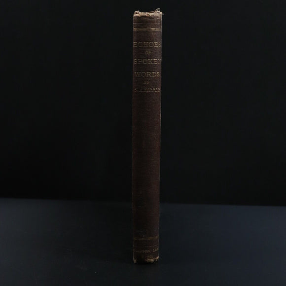 1877 Echoes Of Spoken Words by S.A. Tipple Antiquarian Christian Theology Book