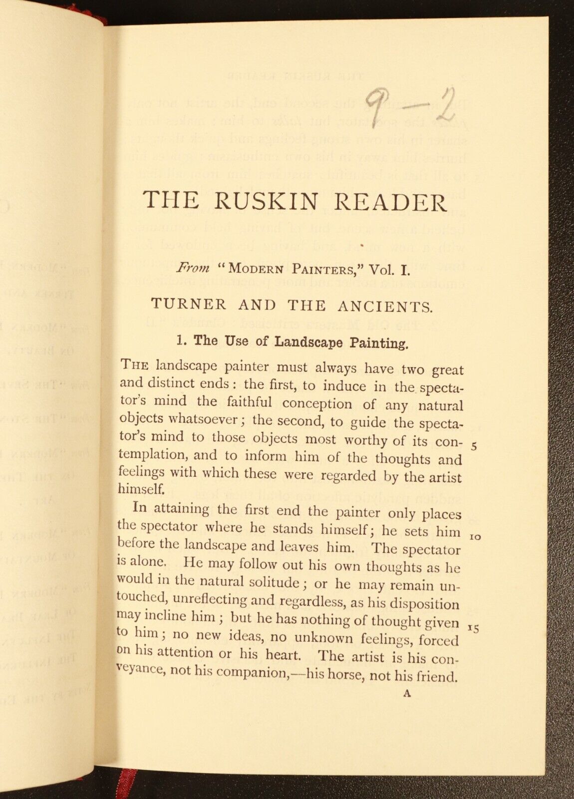 1905 The Ruskin Reader John Ruskin Antique History Book Seven Lamps Architecture