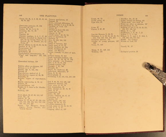 1927 The Platypus by Harry Burrell Australian Natural History Book 1st Ed
