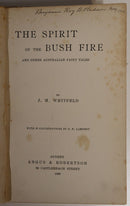 1898 The Spirit Of The Bush Fire: J Whitfeld Antique Australian Fiction Book-3