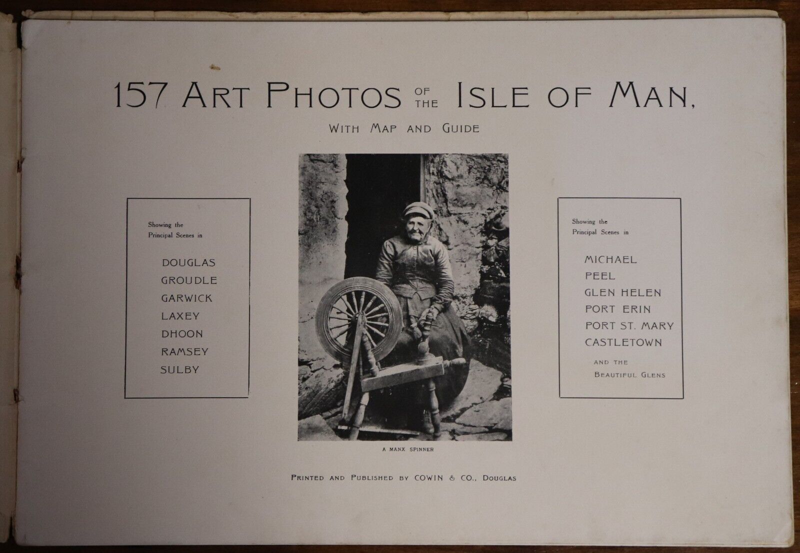 c1910 Art Photos Of The Isle Of Man Antique British Photo History Book - 0