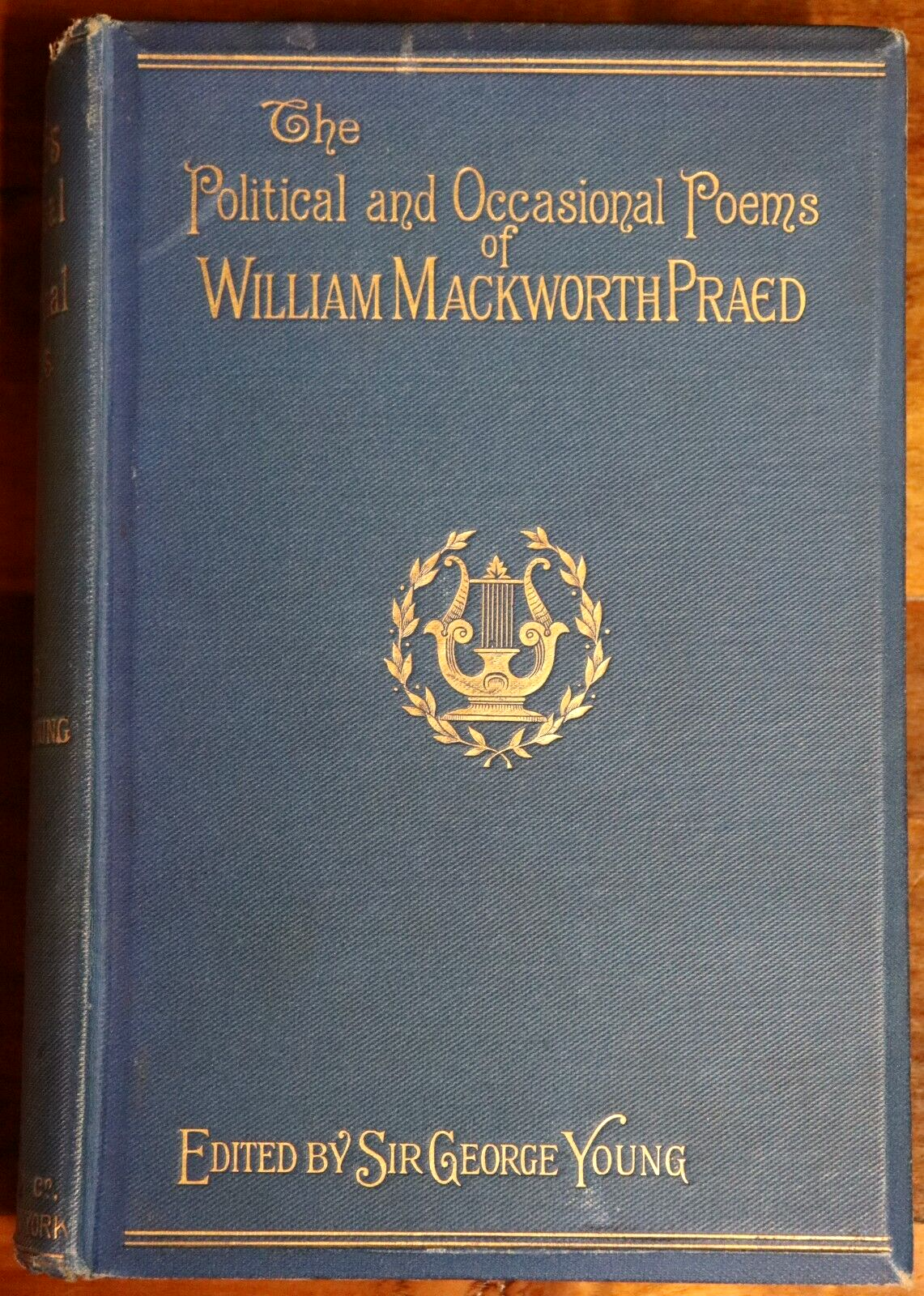 1888 Political & Poems Of Winthrop M. Praed Antique Literature Poetry Book