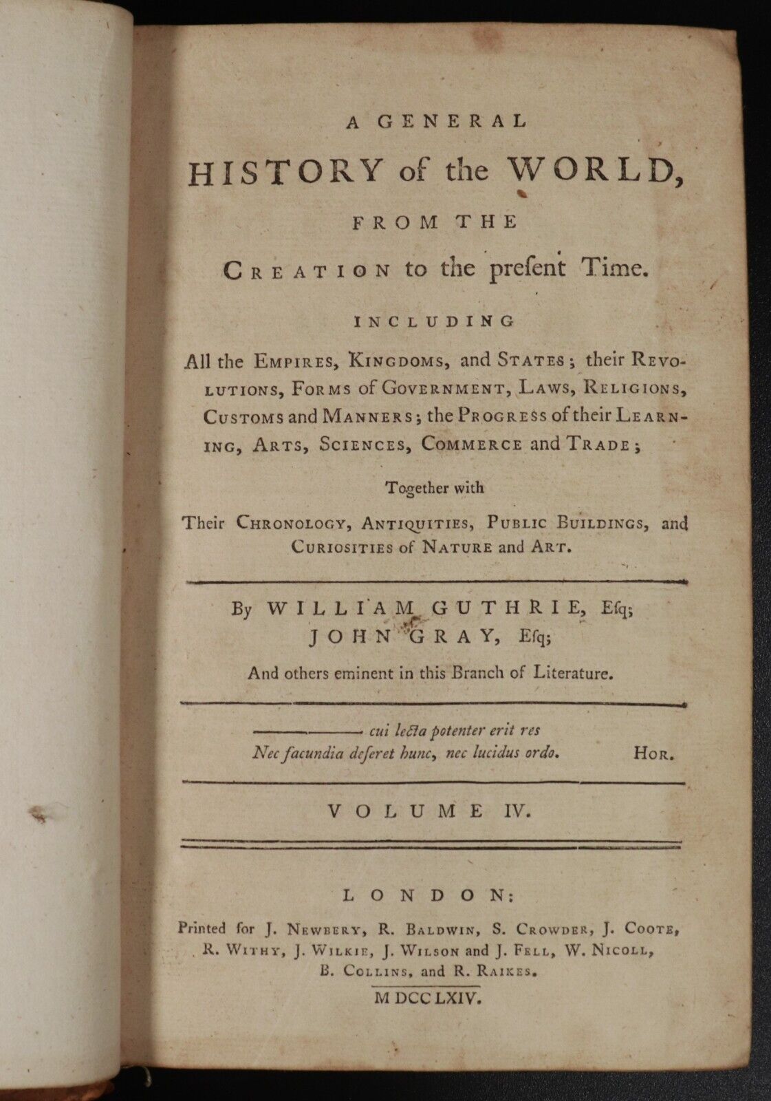 1764 12vol A General History Of The World by W. Guthrie Antiquarian Books J Gray