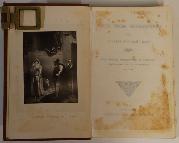 1876 Tales From Shakespeare: Charles & Mary Lamb Antique Literature Book