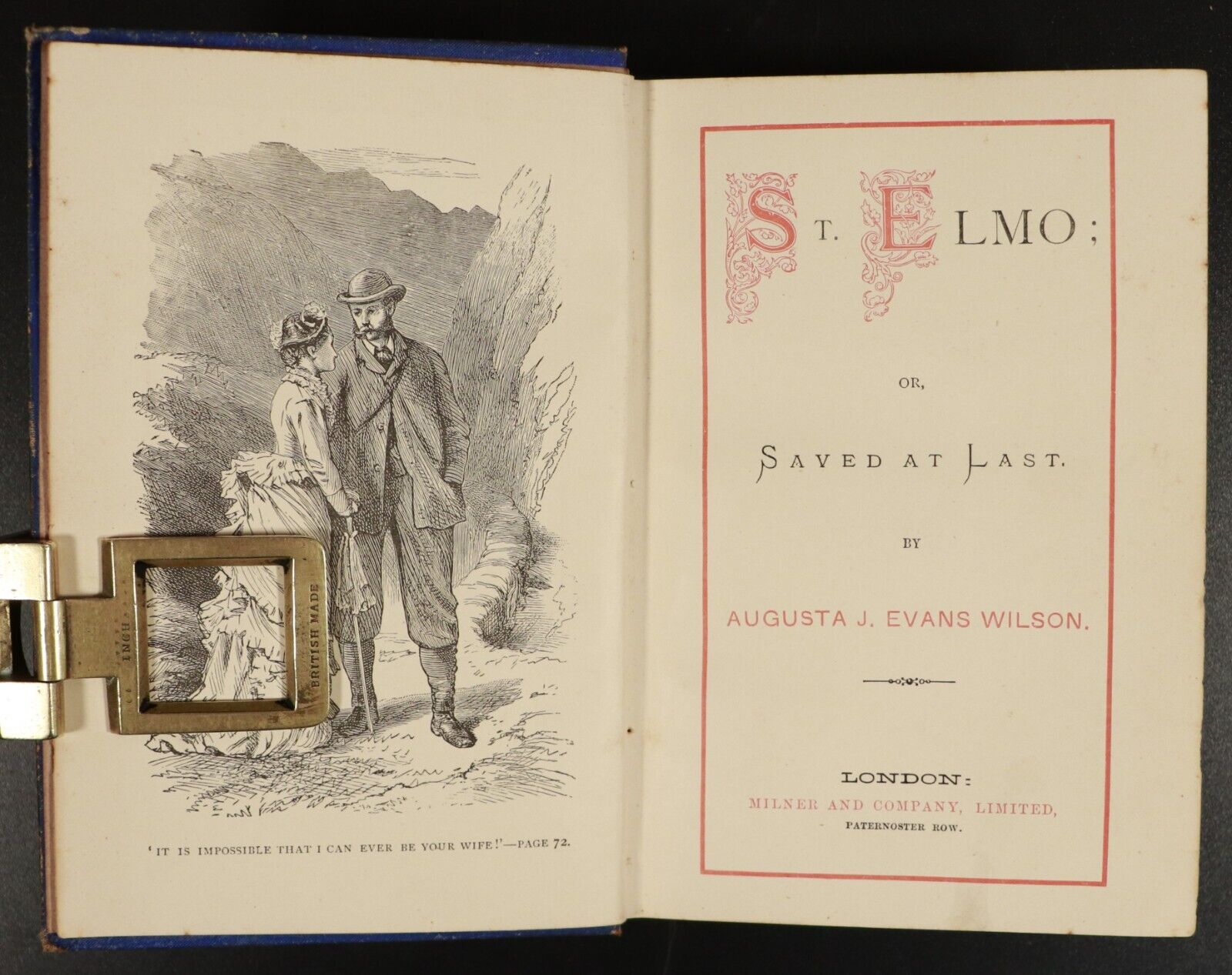 c1890 St Elmo Saved At Last by Augusta J. Evans Wilson American Fiction Book