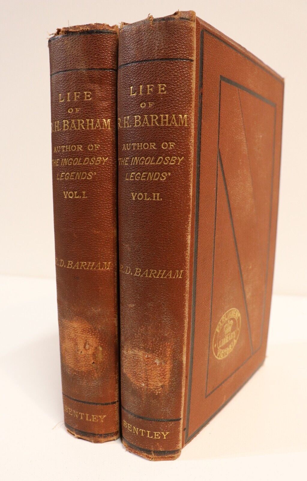 1870 2vol Life & Letters Of Richard Harris Barham Antiquarian Biography Book Set