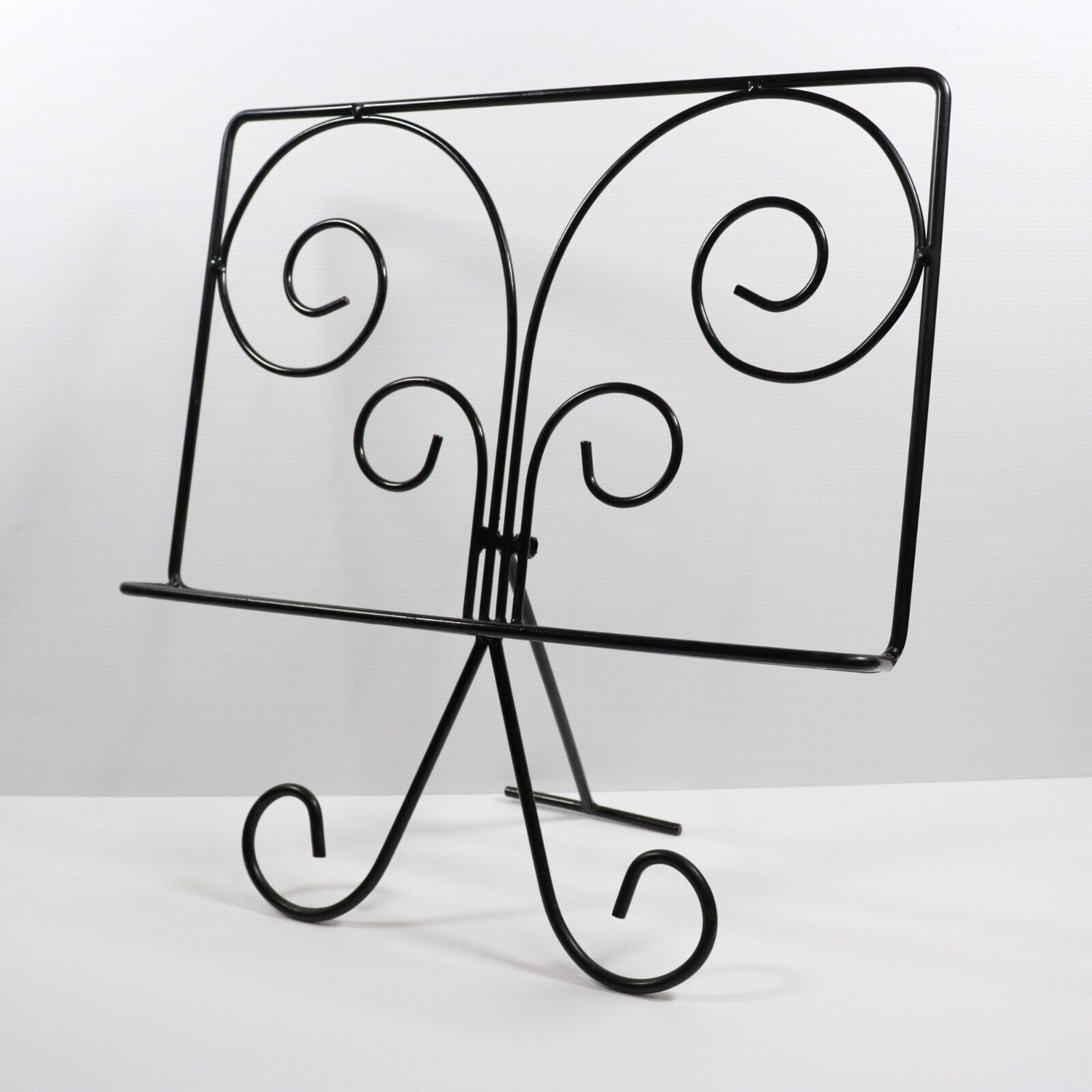 Steel Book Stand Book Holder - Black 40cm x 38cm - Recipe Book Stand