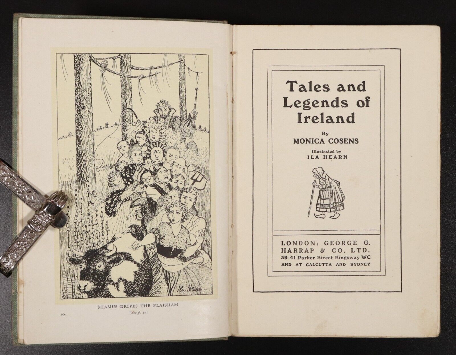 1925 Tales & Legends Of Ireland by Monica Cosens Antique Irish Literature Book - 0