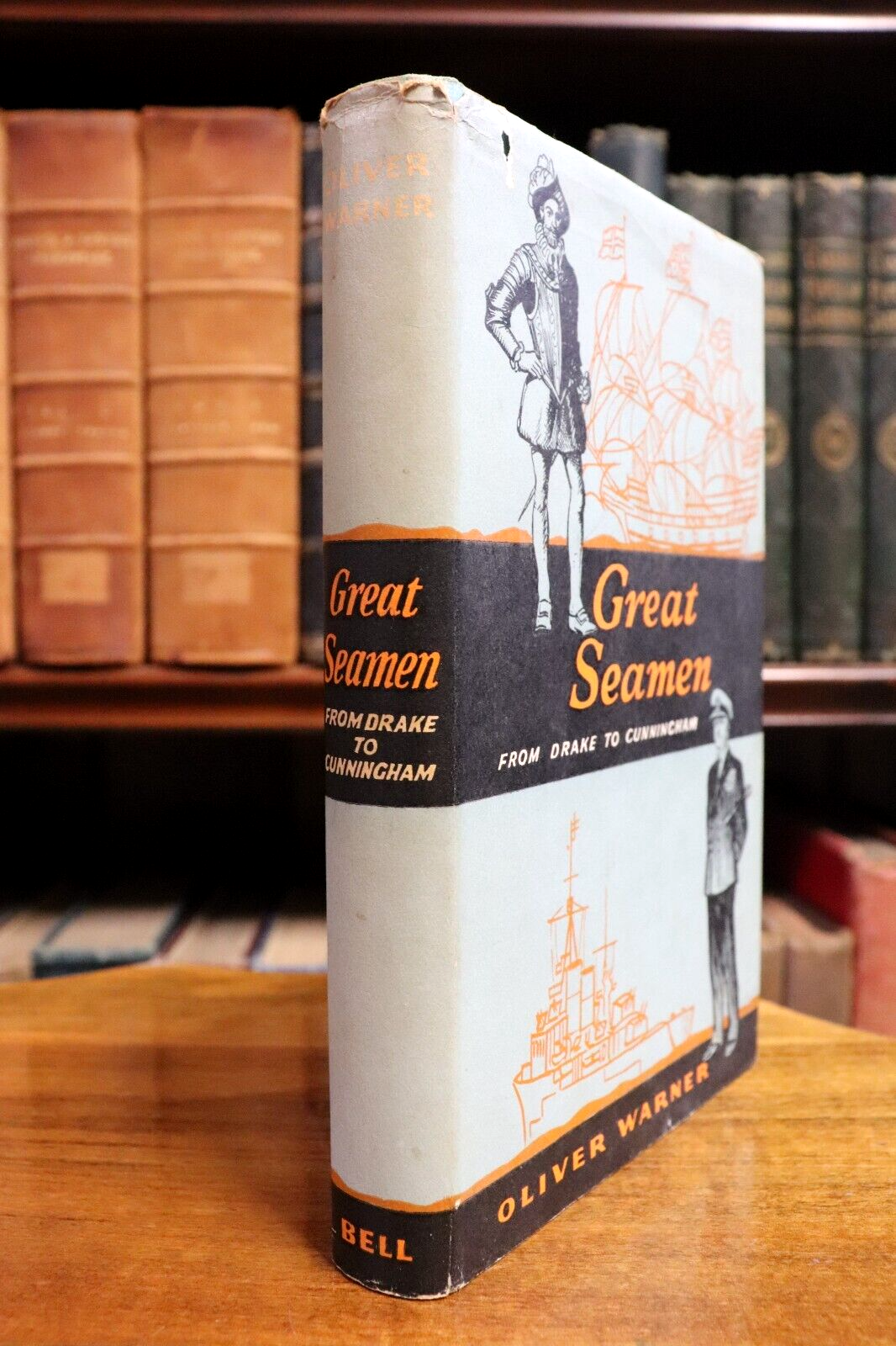 1961 Great Seamen by Oliver Warner 1st Edition Maritime Explorers Book - 0