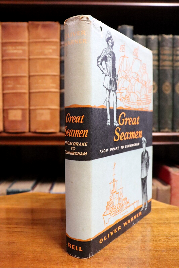 1961 Great Seamen by Oliver Warner 1st Edition Maritime Explorers Book