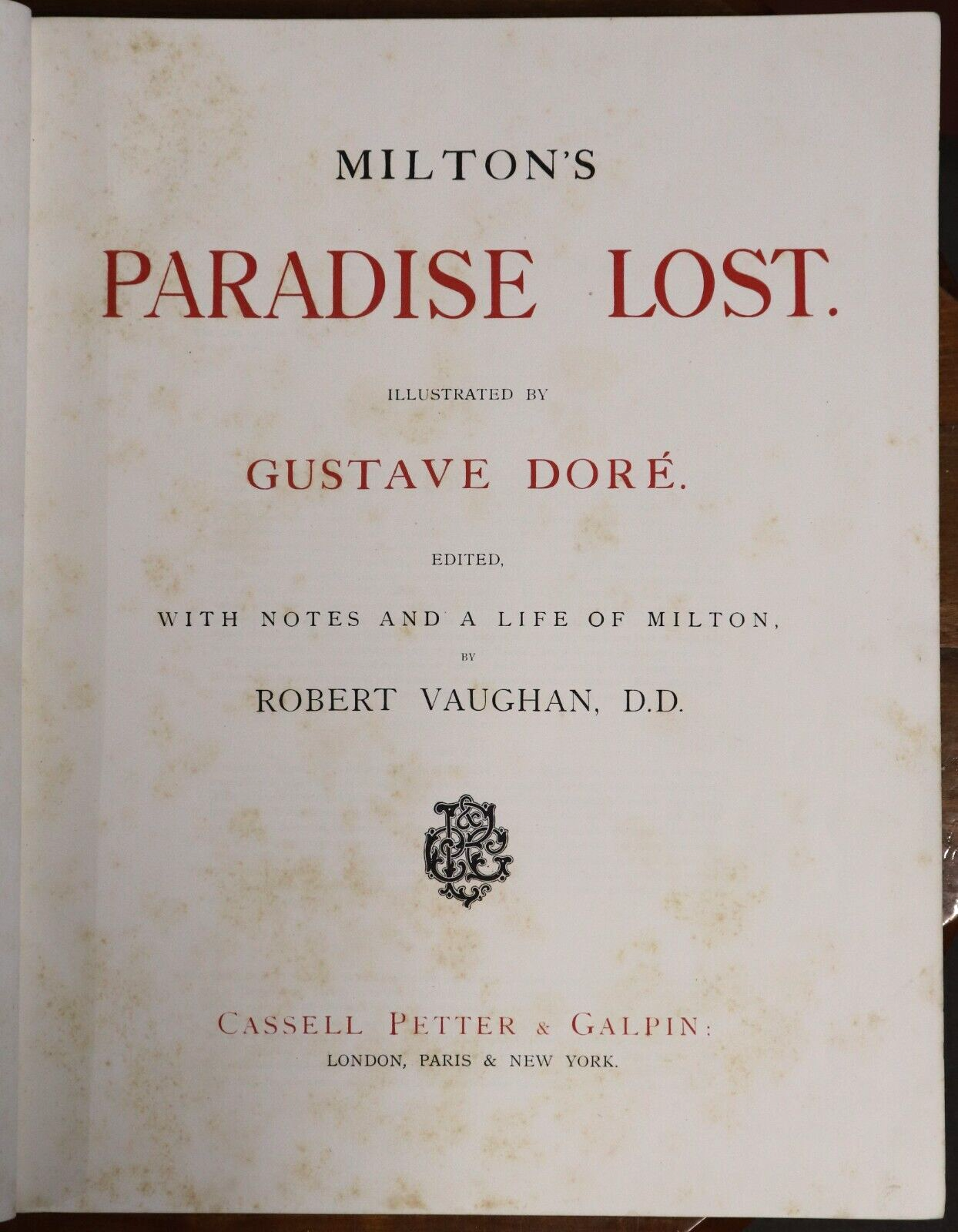 c1880 Milton's Paradise Lost: Gustave Dore Antiquarian Book Engravings