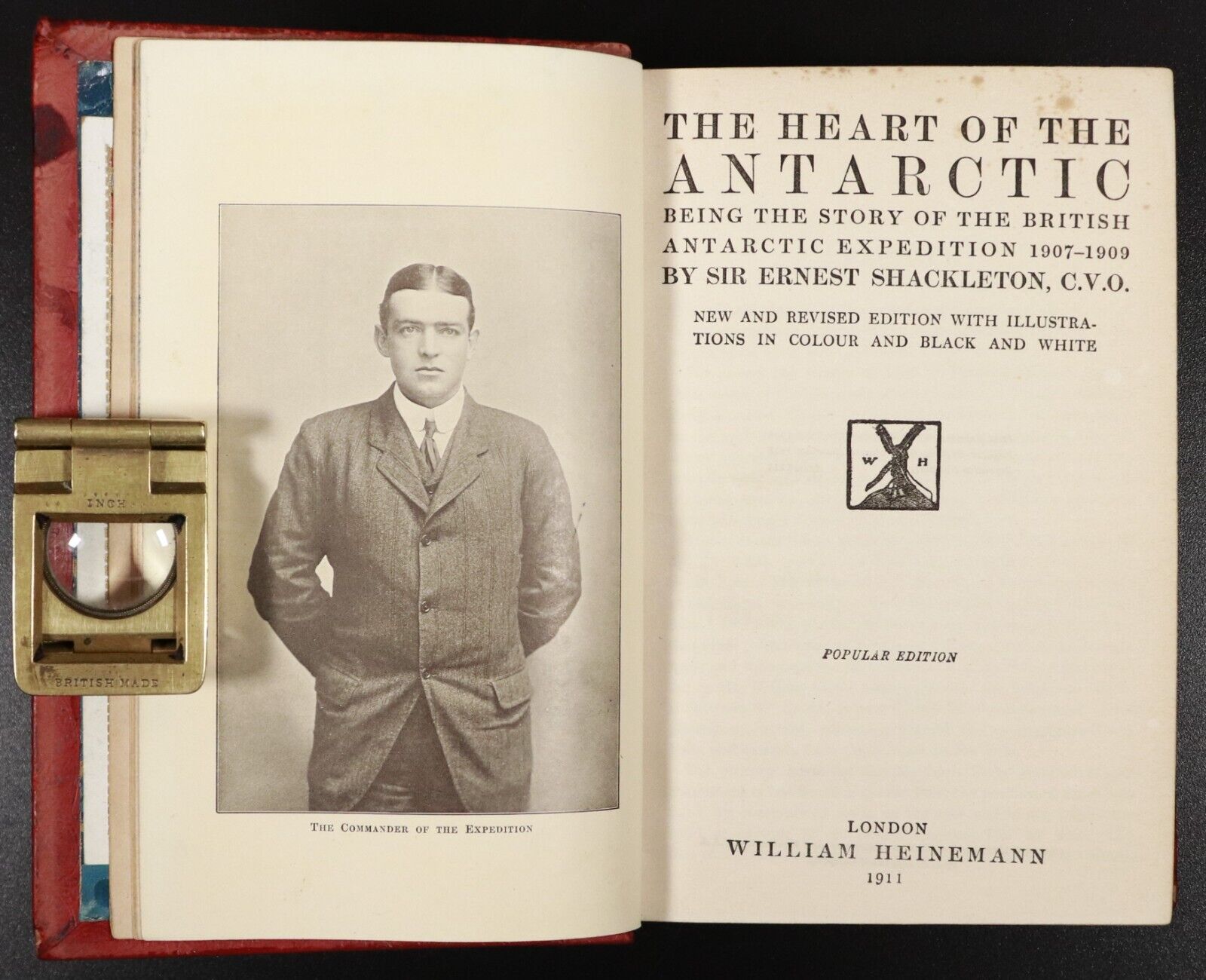 1911 The Heart Of The Antarctic Ernest Shackleton Antique Exploration Book Map