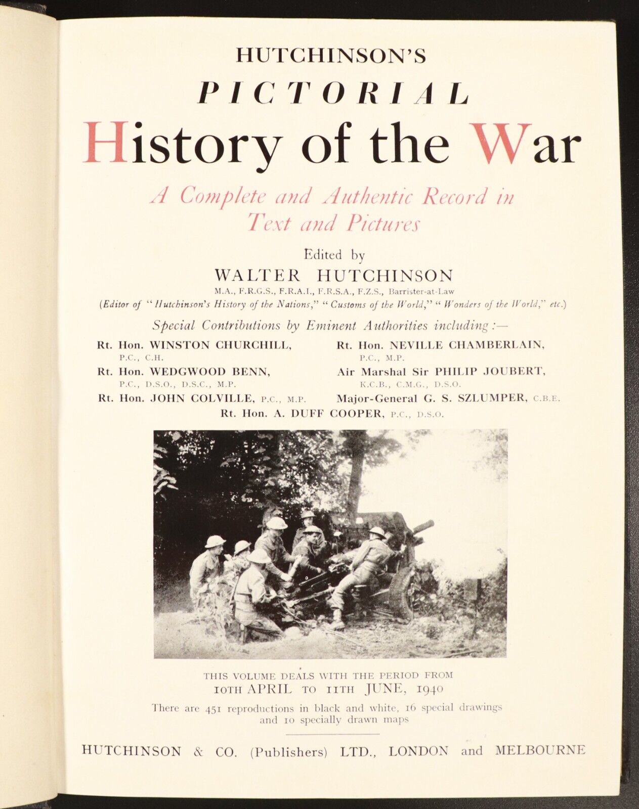 1939 5vol Hutchinson's Pictorial History Of The War Military History Books WW2