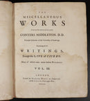 1752 4vol Works Of Conyers Middleton Antiquarian British History Books 1st Ed-10