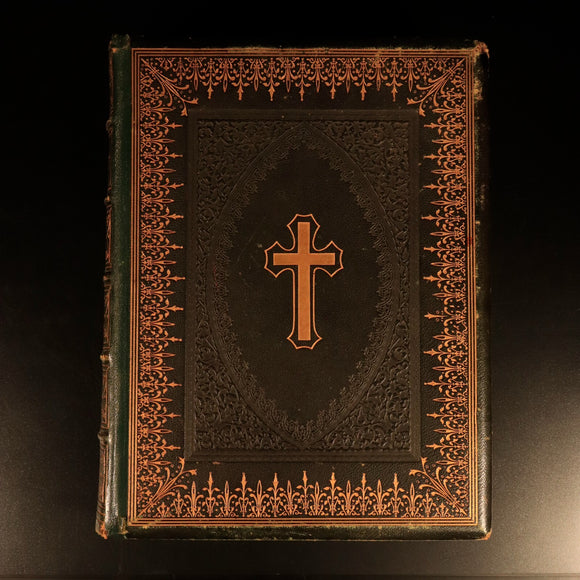 1865 The Pictorial Catholic Bible by Rev Dr Cullen Antiquarian Leather Bible