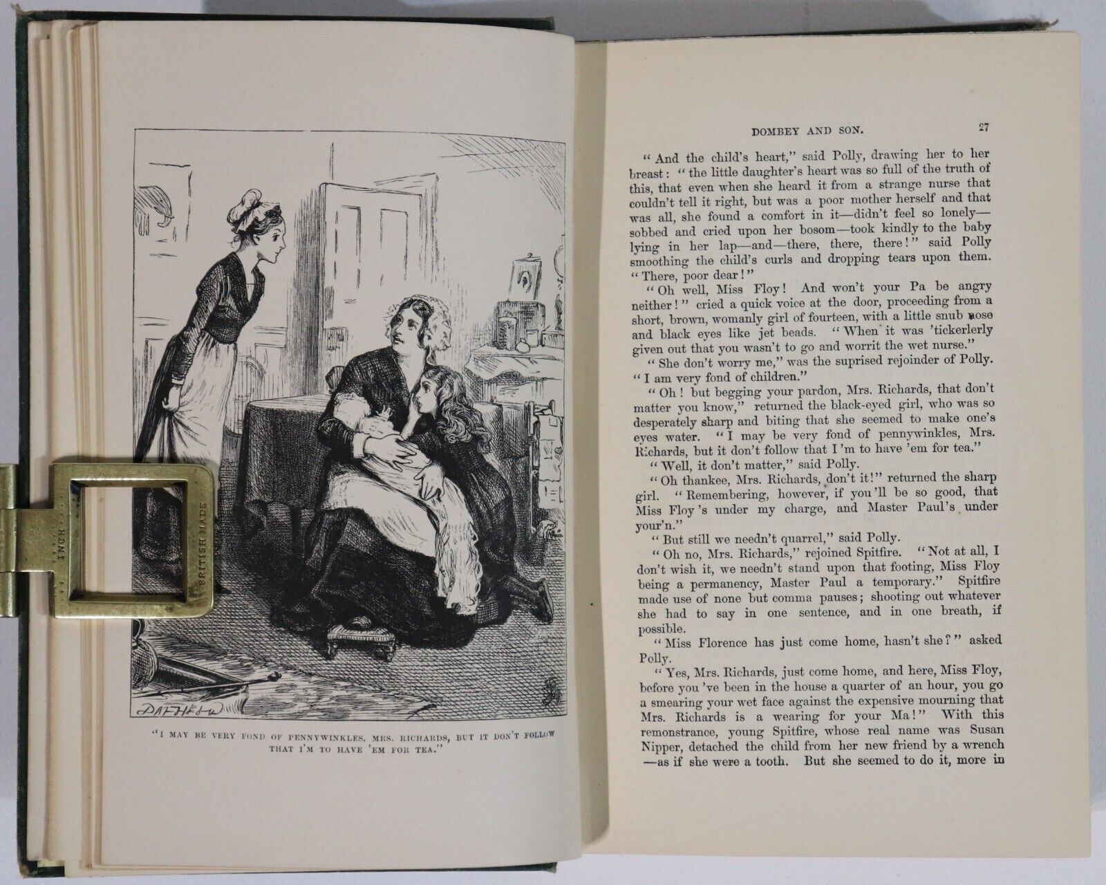 c1879 2vol Dombey And Son by Charles Dickens Antique British Fiction Book Set