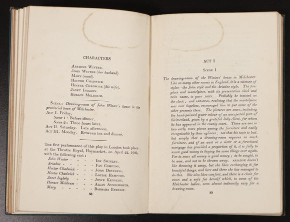 1928 3vol First, Second & Four Plays by A. A. Milne Stage Play Books Phoenix