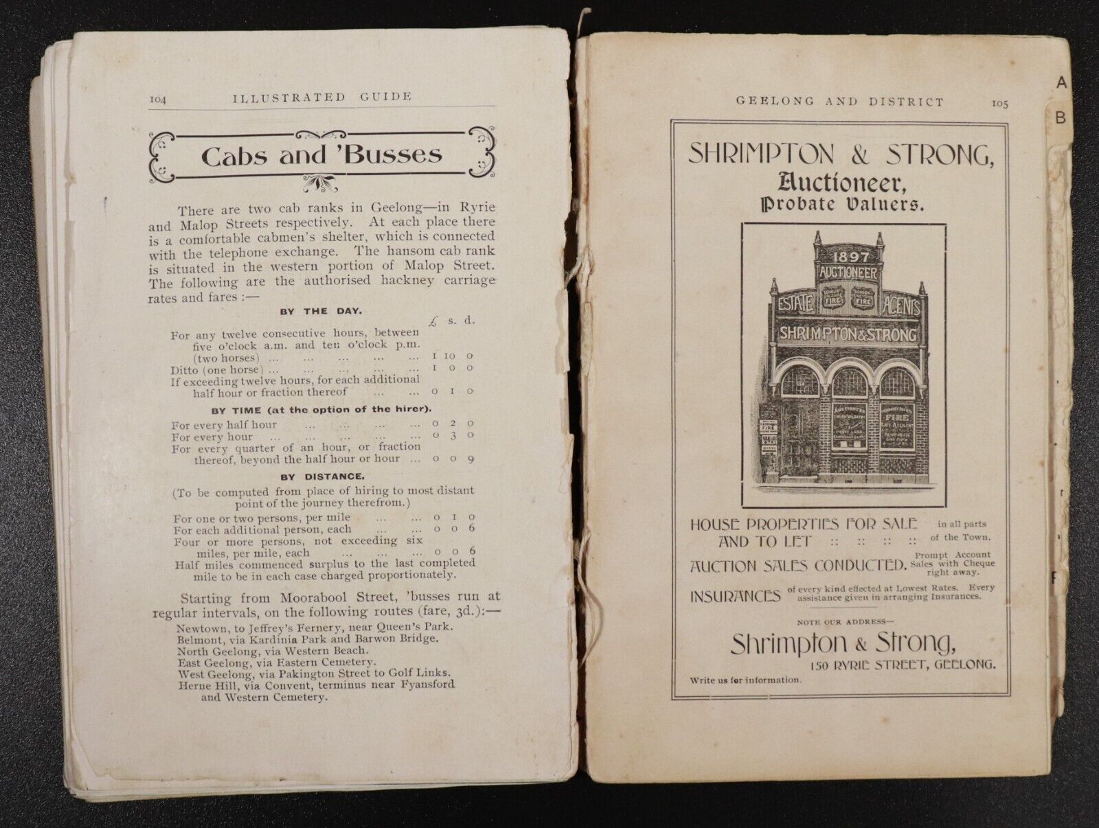 1908 Illustrated Guide To Geelong & District Antiquarian Reference Book 1st Ed