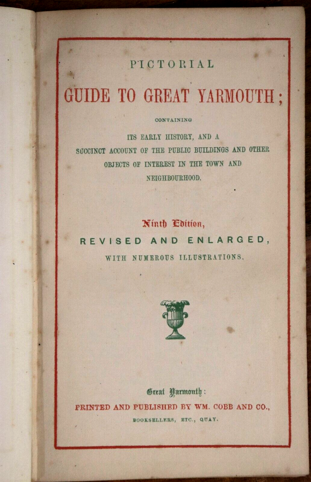 c1860 Pictorial Guide To Yarmouth Scarce Antique British Travel Guide Book - 0