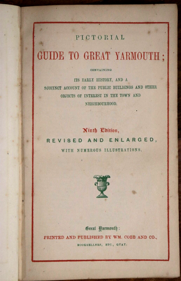 c1860 Pictorial Guide To Yarmouth Scarce Antique British Travel Guide Book
