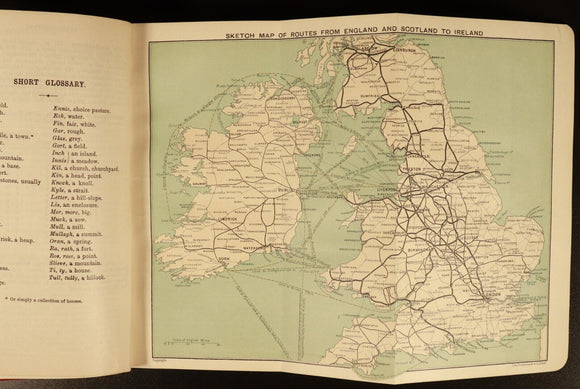 1902 Through Guide Series Ireland Part 1 Antique British Travel Guide w/Maps