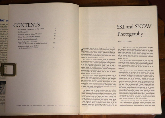 1960 Ski & And Snow by Ray Atkeson Vintage Alpine Photographic Book