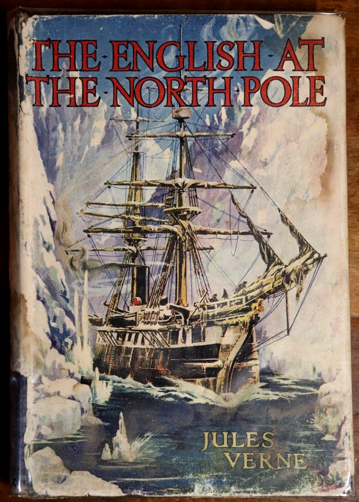 c1940 The English At The North Pole by Jules Verne Antique Fiction Book