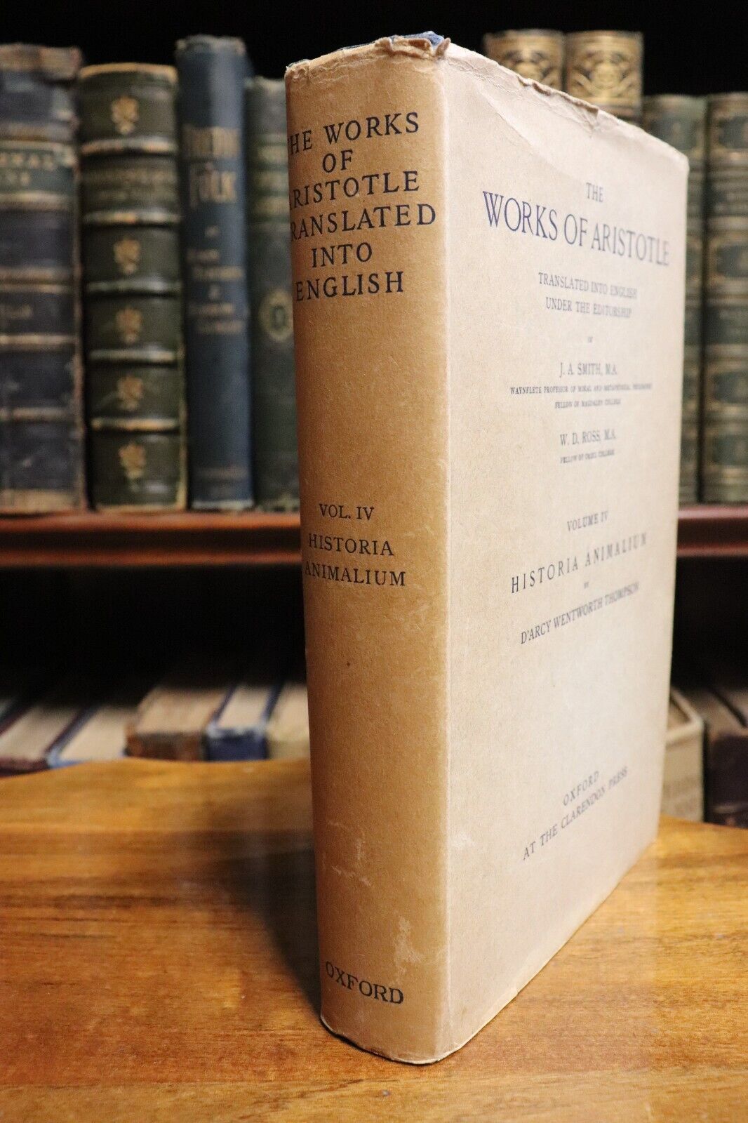 1910 The Works Of Aristotle Historia Animalium 1st Ed. Antique Philosophy Book