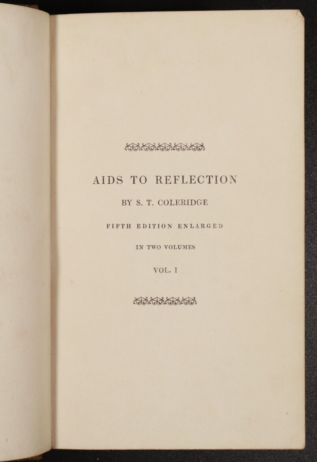 1843 2vol Aids To Reflection by S. T. Coleridge Antique Literature Book Set