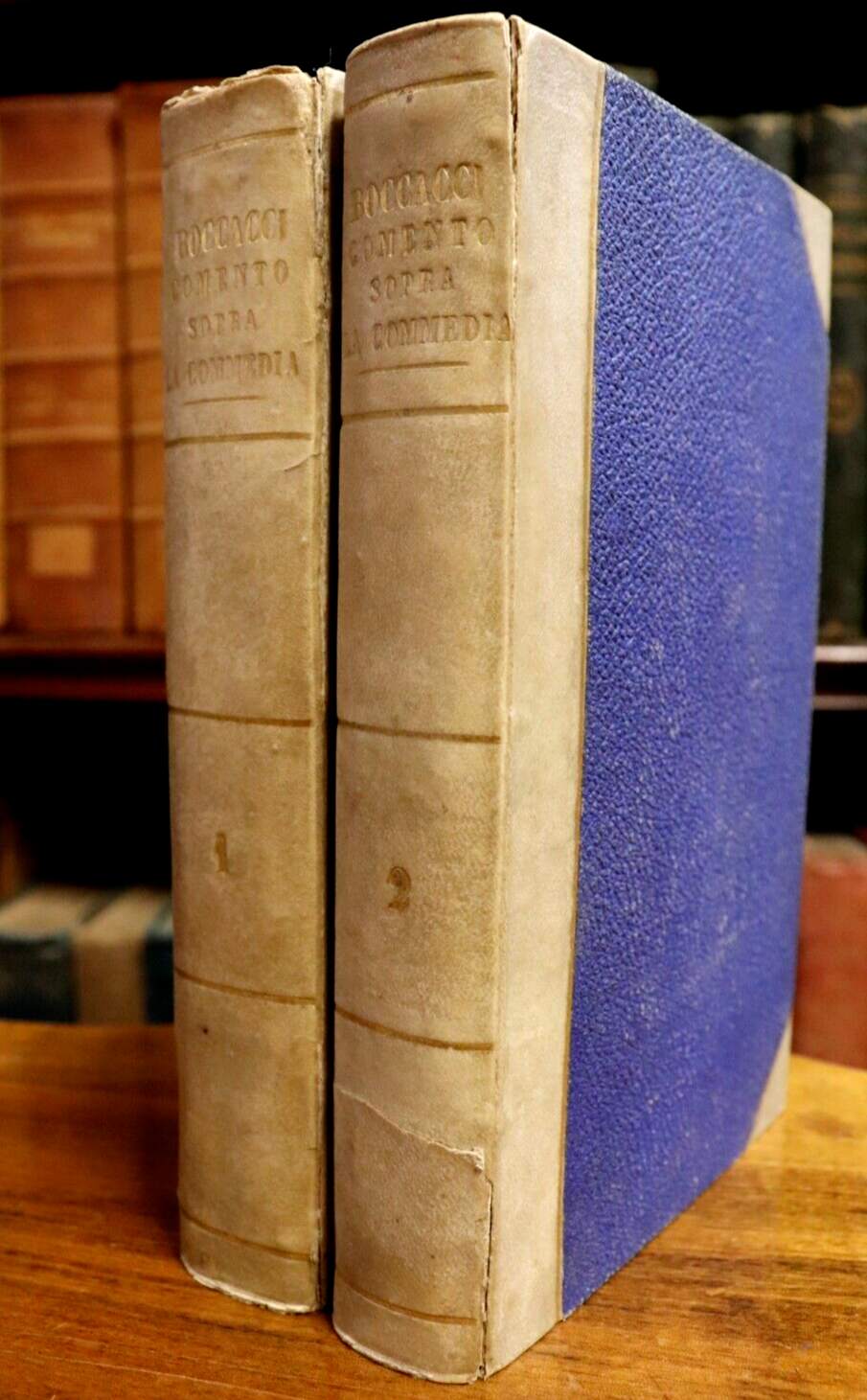 1863 2vol Il Comento Di Giovanni Boccacci Antiquarian Italian History Books