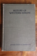 1918 History Of Western Europe by J.H. Robinson Antique History Book w/Maps-9