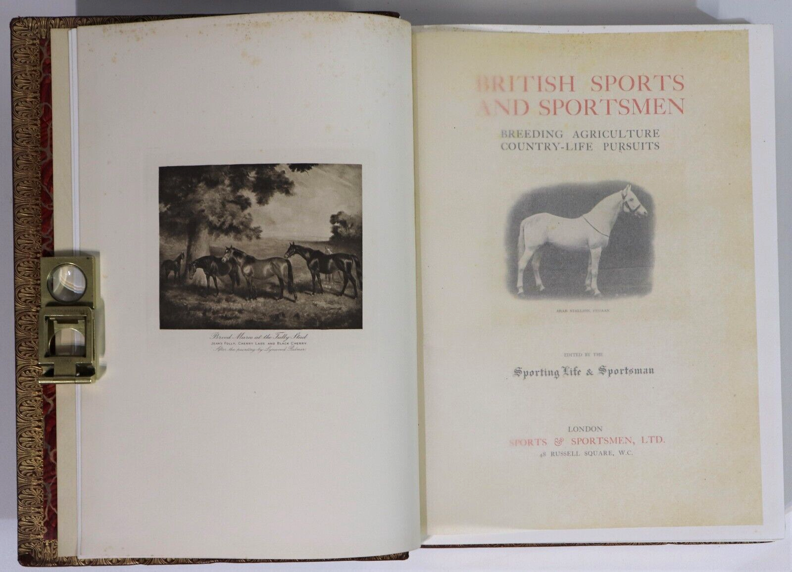 c1920 British Sports & Sportsmen - Agriculture Antique Sport History Book 1st Ed