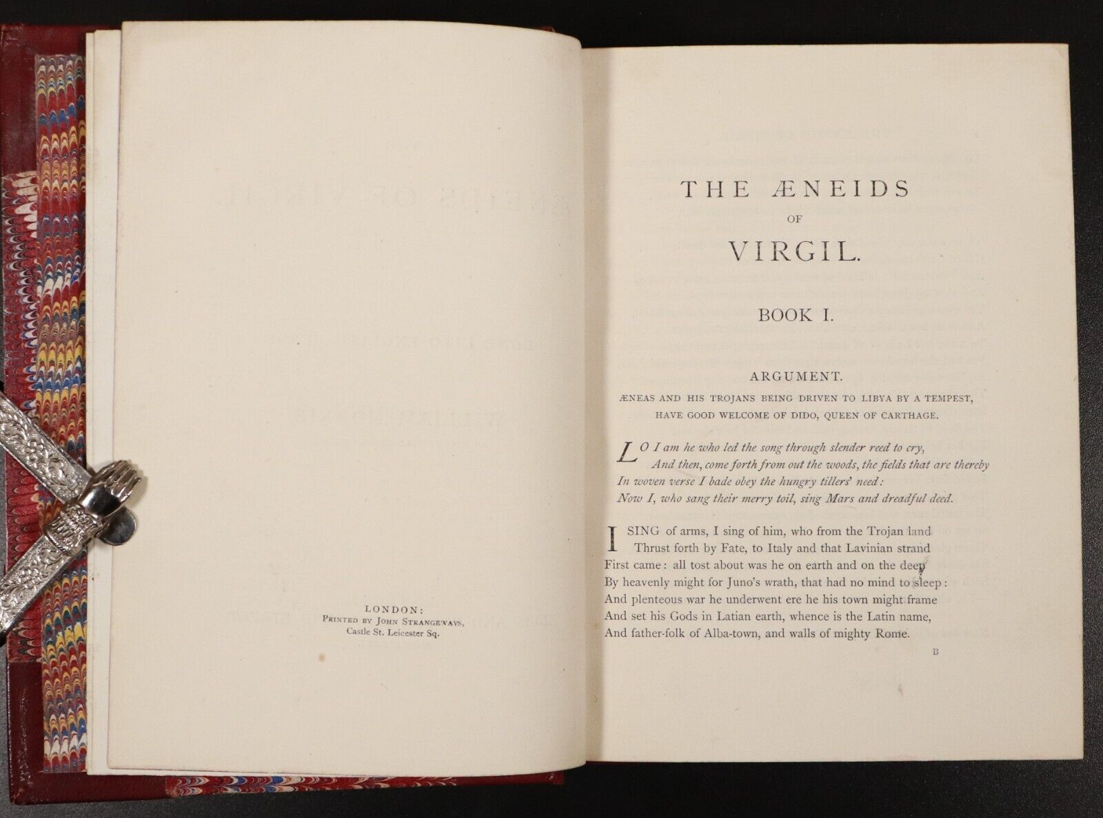 1876 The Aeneids Of Virgil Into English By W. Morris Antique Latin Poetry Book