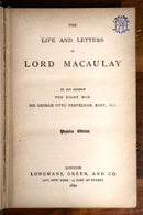 1890 The Life & Letters Of Lord Macaulay Antique British History Book-2