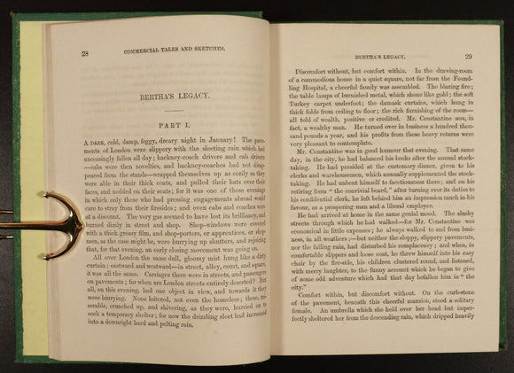 c1870 Commercial Tales & Sketches Antiquarian British History Book Leisure Hour